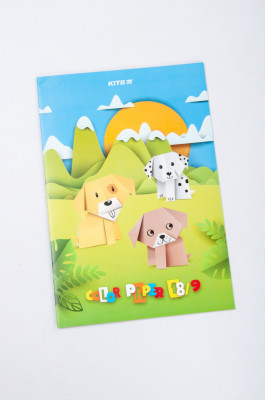 Папір кольоровий, А4, 18 аркушів, 9 кольорів, односторонній